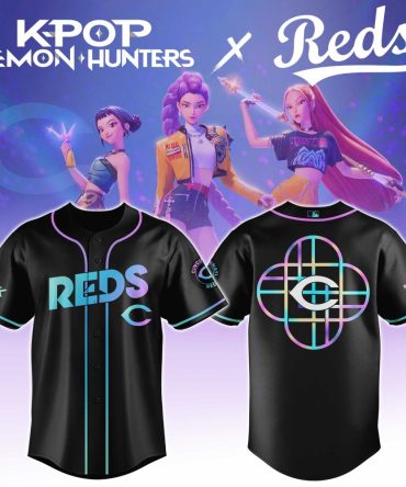 Kpop Demon Hunters X Reds Limited Edition Jersey – Stylish Black Unisex Sportswear