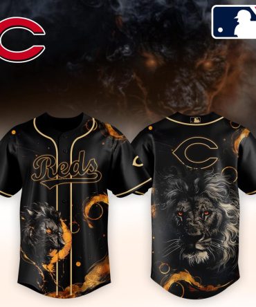 Limited Edition Cincinnati Reds Lion King Jersey - Bold Black Design For Mlb Fans