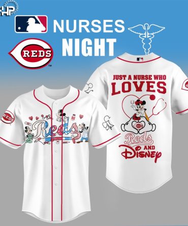Celebrate Nurses Night: Reds & Disney Themed Jersey – Perfect For Fans & Healthcare Heroes!