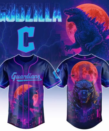 Epic Godzilla Guardians Baseball Jersey - Neon City Monster Design