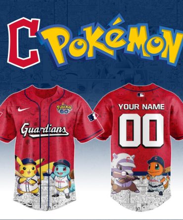 Custom Pokémon Guardians Jersey - Personalized Name & Number - Pikachu, Squirtle, Charmander Design