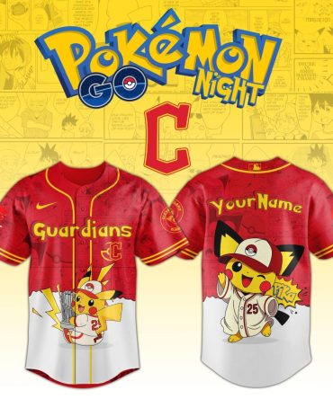 Custom Pokémon Baseball Jersey - Pikachu Design, Personalized Name, Limited Edition