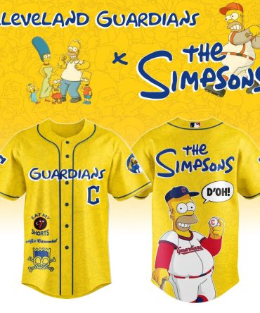 Limited Edition Cleveland Guardians X The Simpsons Jersey – Homer D’Oh! Design, Perfect For Fans!