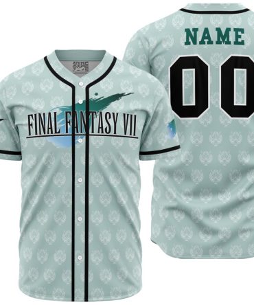 Custom Final Fantasy Vii Baseball Jersey – Personalized Gamer Apparel