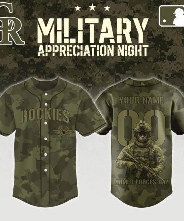 Custom Rockies Military Appreciation Jersey - Personalized Camo Design For Armed Forces Day