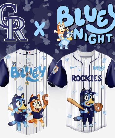 Limited Edition Bluey X Rockies Baseball Jersey – Perfect For Fans & Collectors!