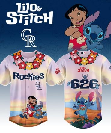 Limited Edition Lilo & Stitch Rockies Baseball Jersey - Disney Fan Collectible