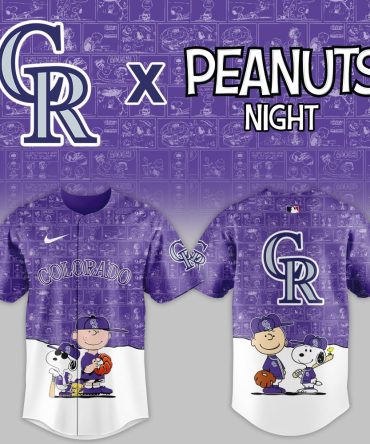 Limited Edition Colorado Rockies X Peanuts Night Jersey – Perfect Fan Gear!