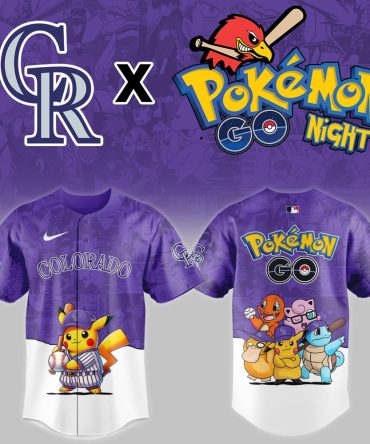 Limited Edition Pokémon Go X Colorado Rockies Jersey - Pikachu & Friends Design