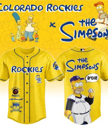 Limited Edition Colorado Rockies X The Simpsons Jersey - Official Mlb Merchandise