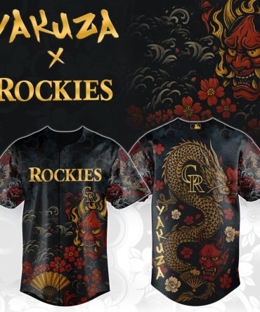 Limited Edition Yakuza X Rockies Dragon Jersey – Bold Japanese Art Style