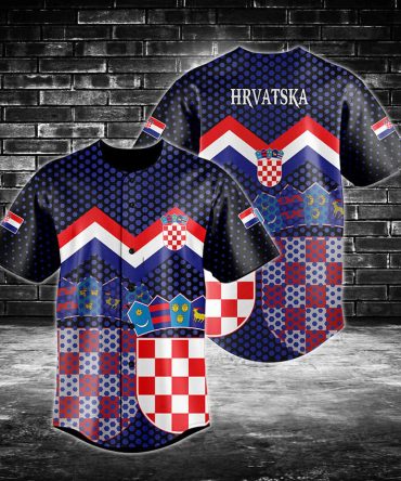 Croatia Flag Baseball Jersey - Stylish Hrvatska Sports Shirt For Fans