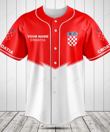 Custom Croatia Baseball Jersey – Personalized Name & Number – Premium Sportswear