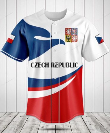Czech Republic Flag Baseball Jersey - Stylish National Pride Sportswear