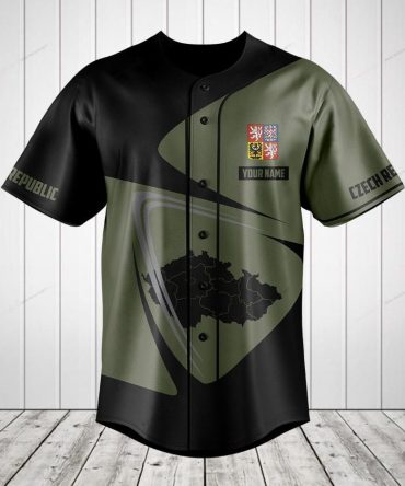 Custom Czech Republic Baseball Jersey - Personalized Name & Map Design - Unisex Sportswear
