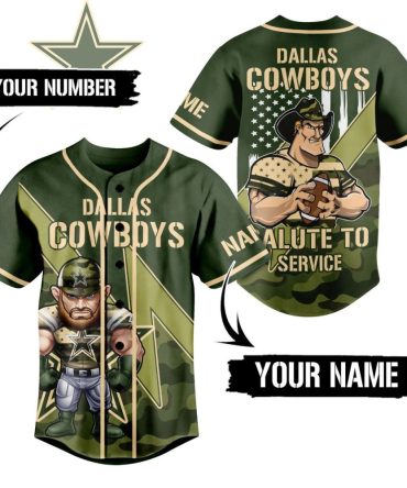 Dallas Cowboys Custom Camo Jersey - Personalized Name & Number - Salute To Service Edition
