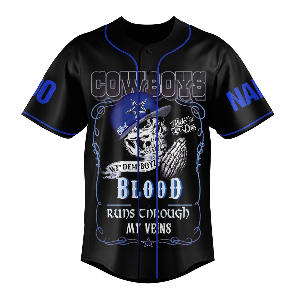 Custom Cowboys Jersey - Skull Graphic, Personalized Name & Number, Unique Sportswear - Image 2