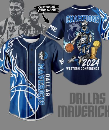 Dallas Mavericks Customizable 2024 Western Conference Champions Jersey - Fan Edition