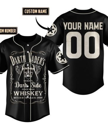Custom Darth Vader Baseball Jersey - Personalize Your Name & Number - Unique Star Wars Gift!