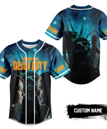 Customizable Walking Dead Dead City Baseball Jersey – Personalized Fan Apparel