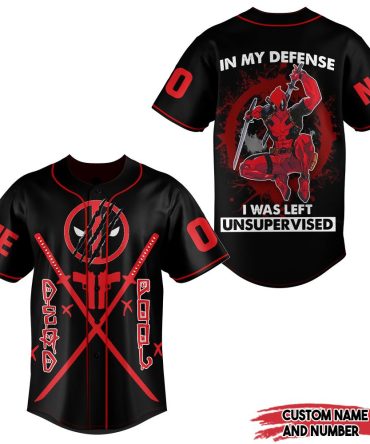 Customizable Superhero Baseball Jersey - Bold Design & Fun Graphics - Add Name/Number!