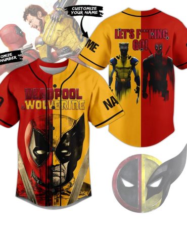 Custom Deadpool & Wolverine Baseball Jersey – Personalize Name & Number!