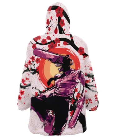 Denji X Pochita Chainsaw Man Hooded Blanket Hoodie