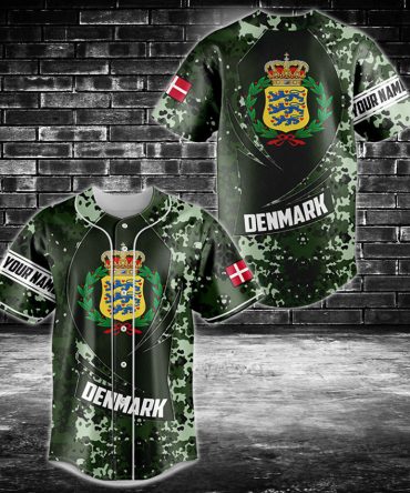 Customizable Denmark Camo Jersey – Personalized Name, Perfect Gift!