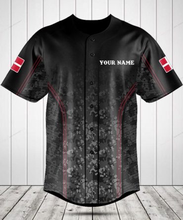 Custom Black Camo Baseball Jersey With Personalized Name & Number – Stylish & Durable