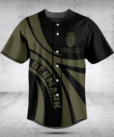 Custom Denmark Baseball Jersey – Personalized Name & Number, Premium Quality