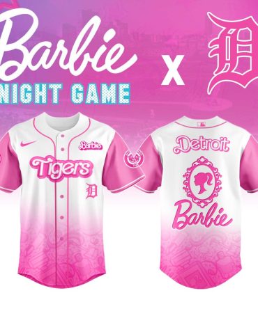 Limited Edition Barbie X Detroit Tigers Pink Jersey - Perfect For Night Games!