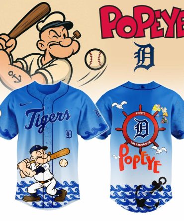 Limited Edition Popeye Tigers Jersey - Blue Baseball Shirt For Fans & Collectors