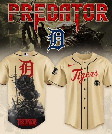 Exclusive Predator-Themed Tigers Baseball Jersey – Bold Design & Premium Quality