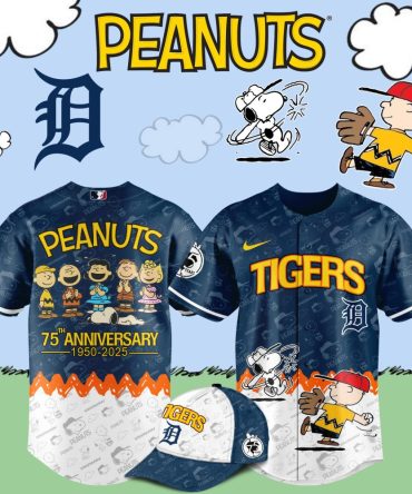 Celebrate 75 Years Of Peanuts With Exclusive Tigers Baseball Jersey - Limited Edition!