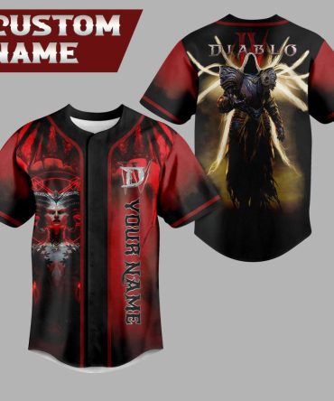 Custom Diablo-Themed Jersey Shirt - Personalized Gamer Apparel Gift