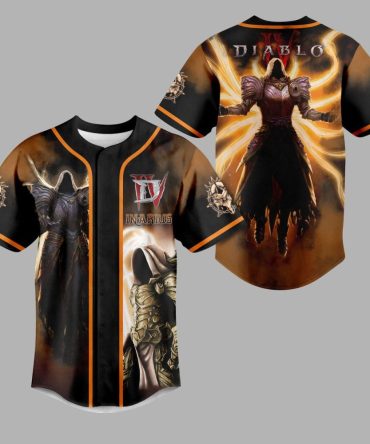 Epic Diablo Iv Inarius Baseball Jersey - Unleash Your Inner Hero With Premium Gaming Apparel!