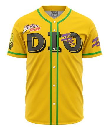 Anime-Inspired Yellow Baseball Jersey - Bold Dio Design - Stand Out In Style!