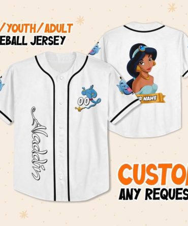 Custom Aladdin Baseball Jersey For Kids/Youth/Adults – Personalize Your Style Now!