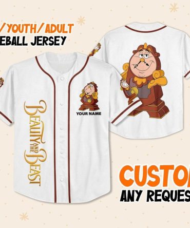 Customizable Beauty & The Beast Baseball Jersey For Kids/Youth/Adults - Add Your Name!