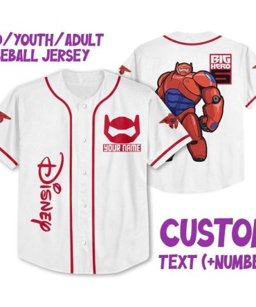 Custom Big Hero Baseball Jersey For Kids/Youth/Adults - Add Your Name & Number!