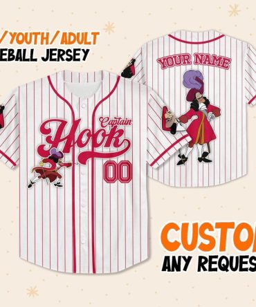 Custom Captain Hook Baseball Jersey – Personalized For Kids/Youth/Adults
