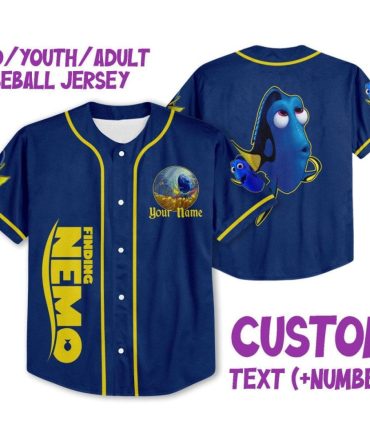 Custom Finding Dory Baseball Jersey For Kids/Youth/Adults - Personalized Name & Number