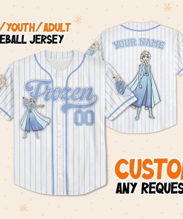 Custom Frozen Baseball Jersey For Kids/Youth/Adults - Personalize Your Name!