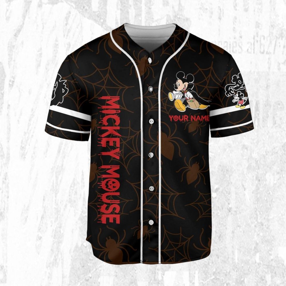 Custom Halloween Mickey Mouse Baseball Jersey - Kids/Adults - Personalize Now! - Image 4