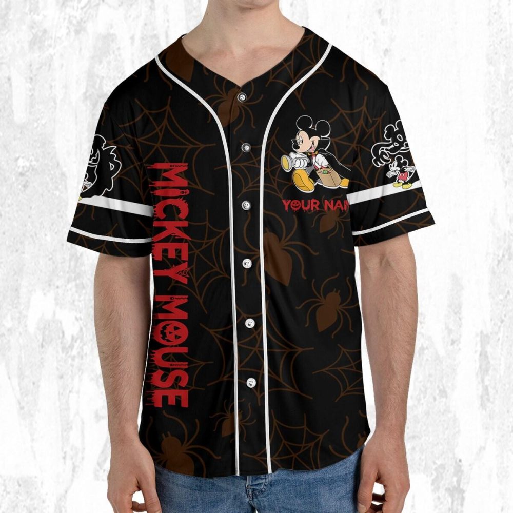 Custom Halloween Mickey Mouse Baseball Jersey - Kids/Adults - Personalize Now! - Image 6