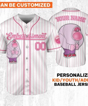 Customizable Embarrassment Baseball Jersey - Personalized Name, Kids/Youth/Adult Sizes