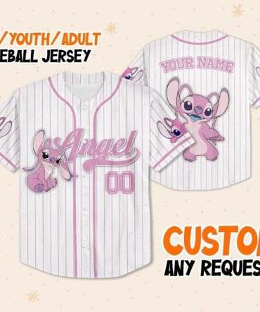 Customizable Angel Baseball Jersey For Kids/Youth/Adults - Unique Personalized Gift!