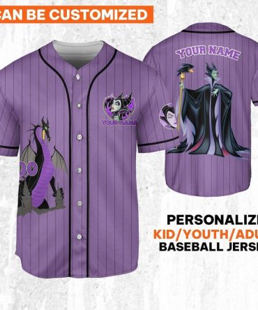 Customizable Purple Baseball Jersey With Fantasy Design For Kids, Youth & Adults