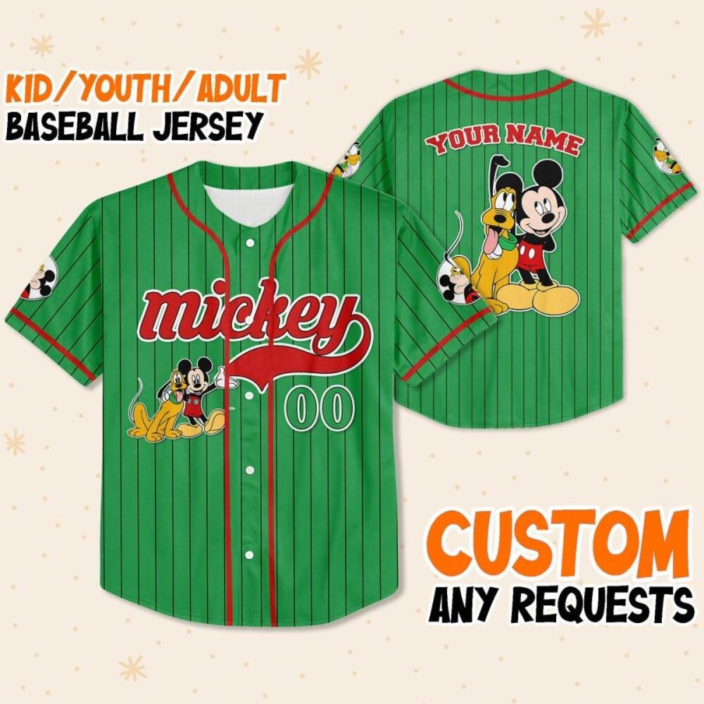 Custom Green Baseball Jersey For Kids/Youth/Adults – Personalize With Your Name! - Image 2
