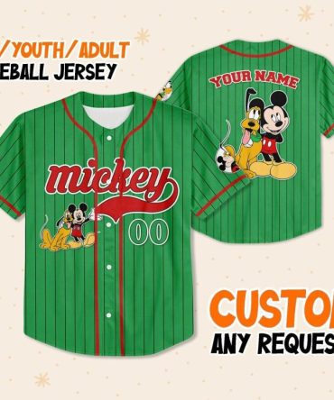 Custom Green Baseball Jersey For Kids/Youth/Adults – Personalize With Your Name!